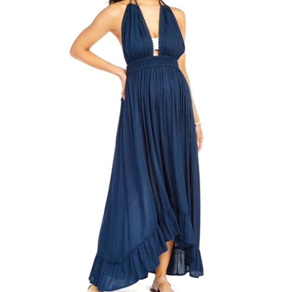 Raviya Navy Backless Maxi Dress
